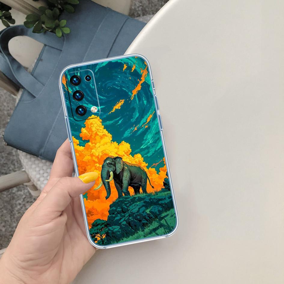 FM2 Animal Elephant Soft Shell Phone Case for Motorola Moto Edge 20 30 40 50 S30 Fusion Ultra Pro Neo Lite + G200 G23