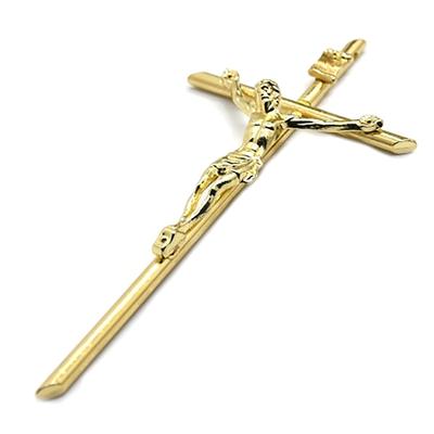 Gold Crucifix Wall Decor Handheld Metal Cross Blessing Sacred Crucifix Gift