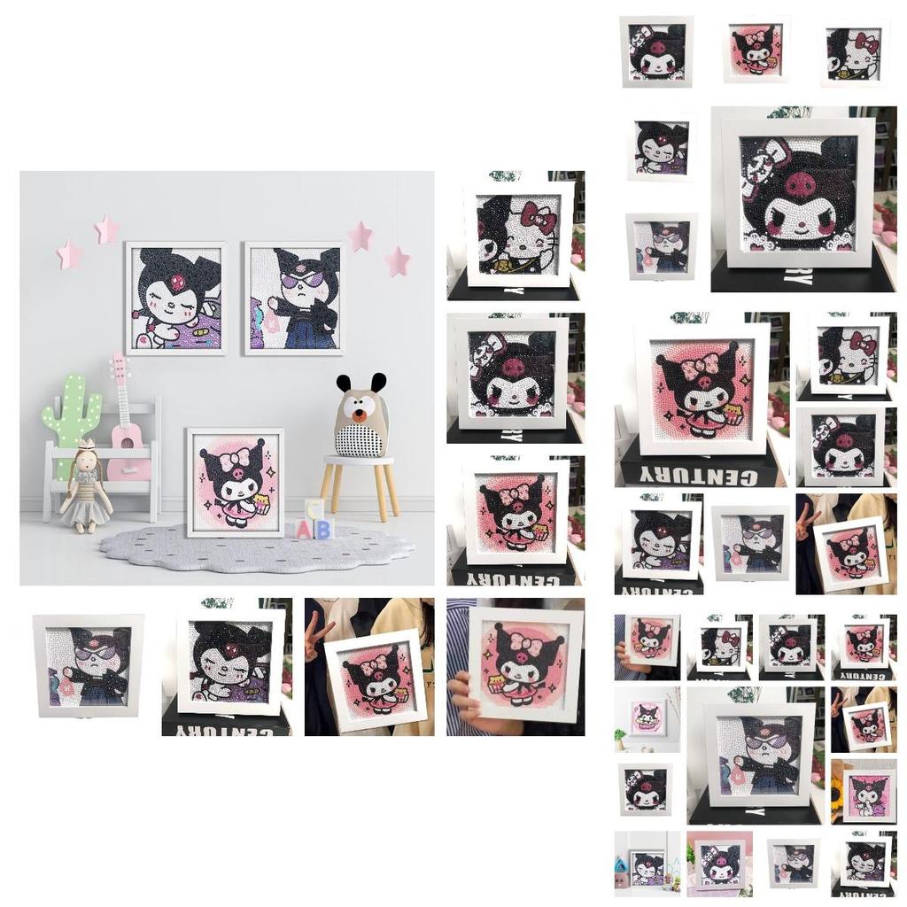 Neues Cartoon-PVC-Stick-Diamantgemälde mit Kunststoffrahmen Perfektes Geburtstagsgeschenk für Kinder und Erwachsene