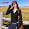 Baleno Women's Faux Two-Piece Long Sleeve Slim Fit T-shirt