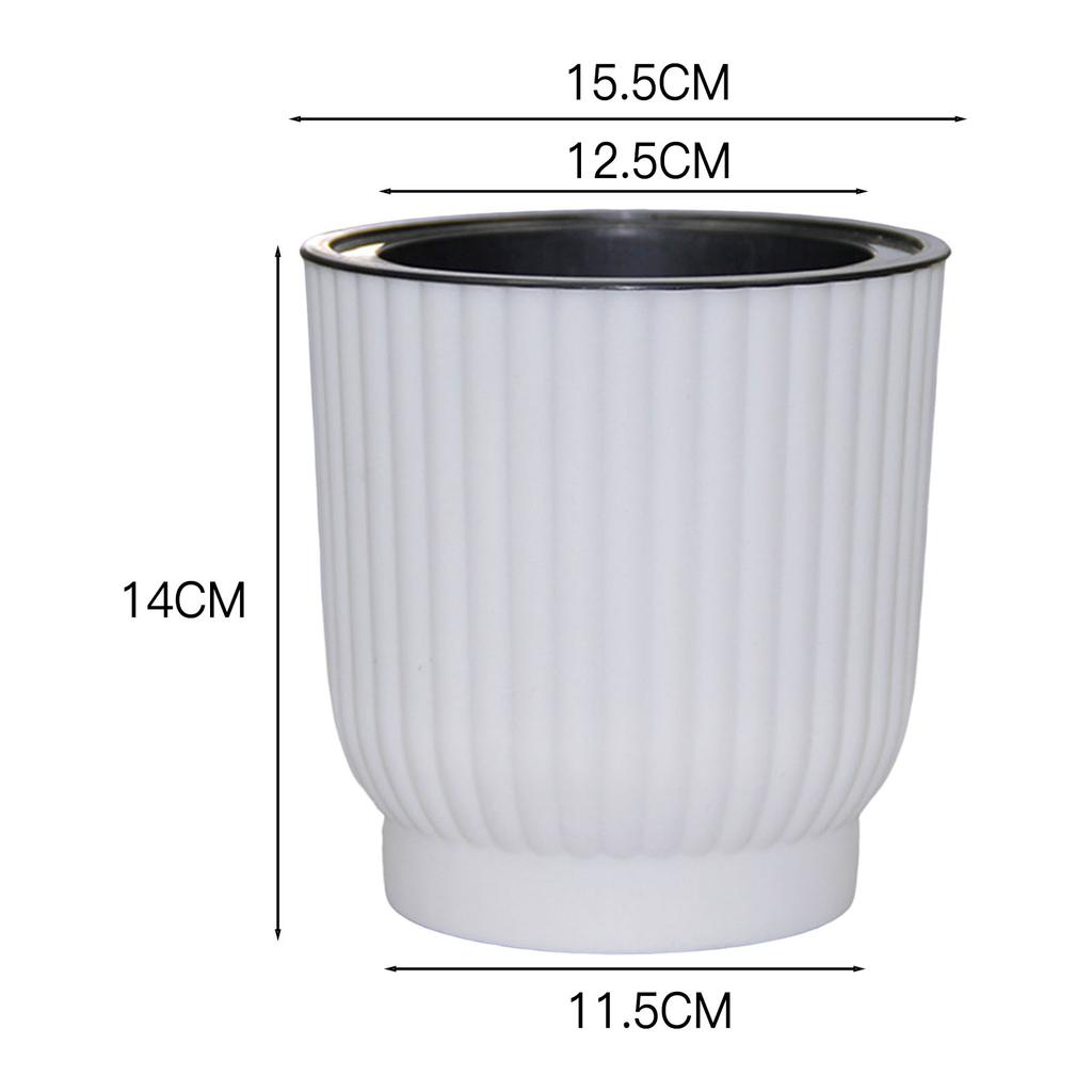 Plant Flower Pot Self Watering Pot White Round Planter Balcony Office Home Succulent Automatic Water-absorbing Flower Pots