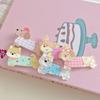 5Pcs Girl Hairpin Macaron Color Matching Acrylic Cute Puppy Shape Hair Clips Stable Hair-Free Clip Hair Styling Tool