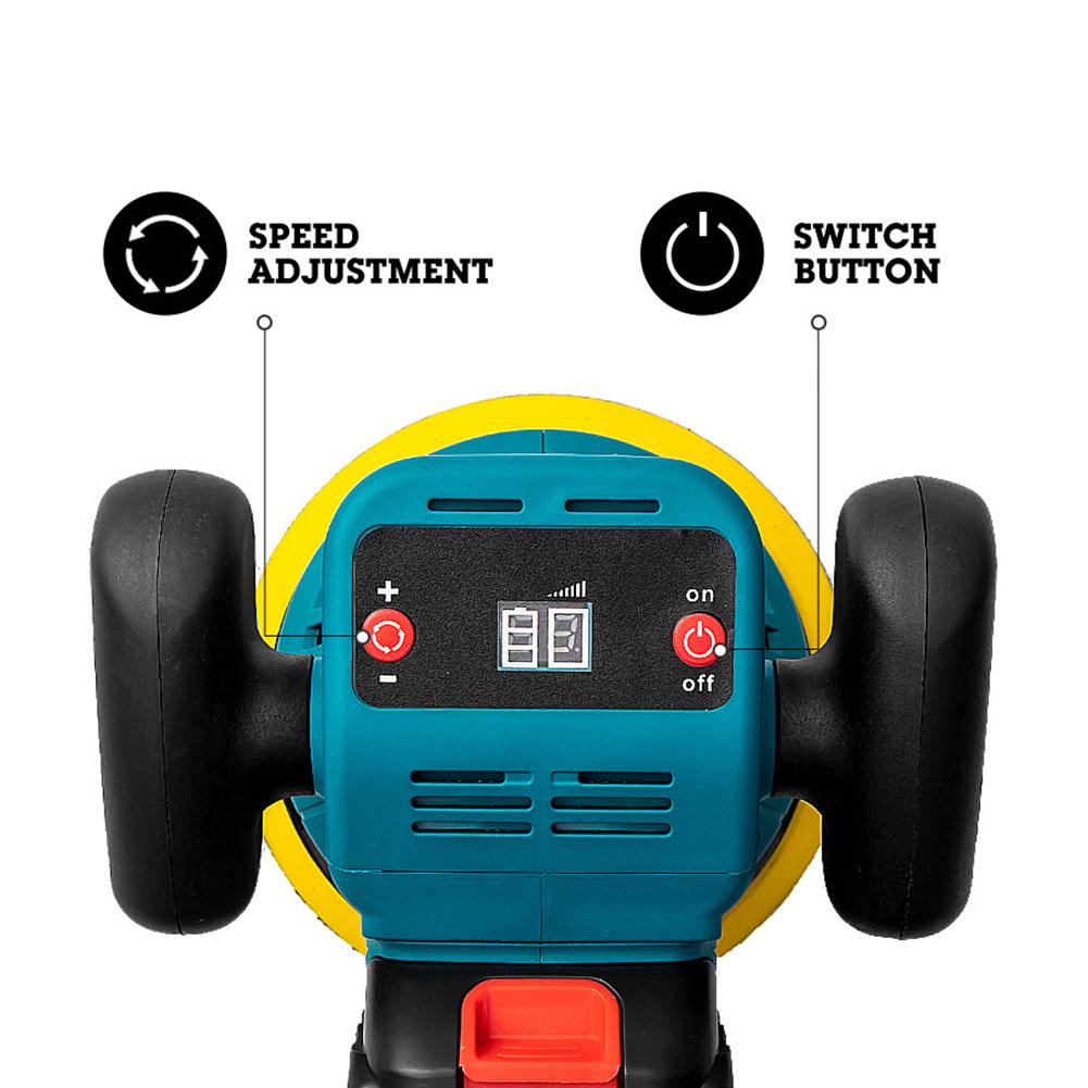 21V Cordless Car Polisher Automotive Polishing Machine Wax Tool Variable Speed Control 2800-4800rpm Car Polishing Waxing