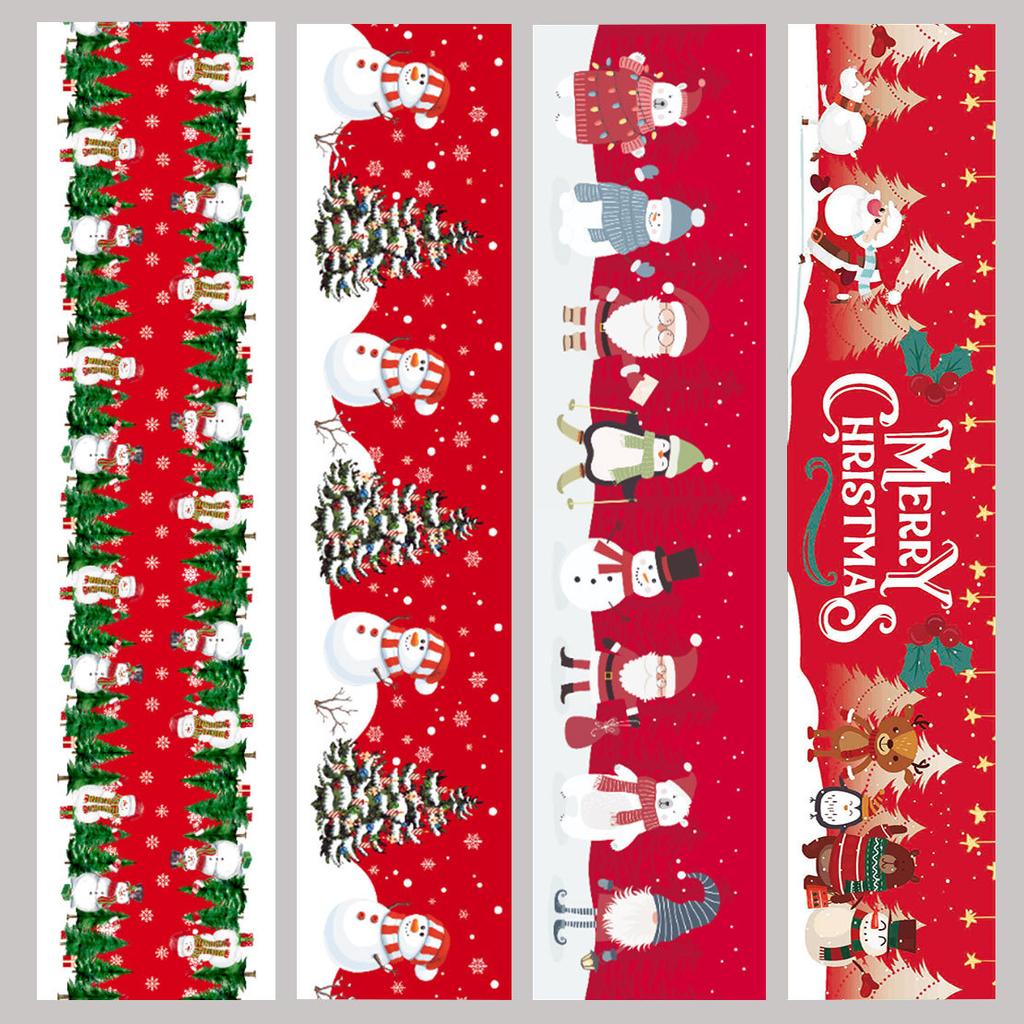 New Christmas table flag decoration, home kitchen imitation linen tablecloth Christmas table flag