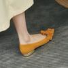 Fashion Ladies Pumps Pointed Toe with Bow Women's Shoes Low Heel Elegant Summer 2025 Non Slip Stylish Casual Comfortable Quick Delivery