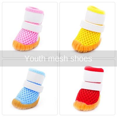 Shoes For Dogs Puppy Summer Breathable Mesh Rain Shoes Small Medium Dog Sandals For Chihuahua Teddy Dog Boots Pet Supplies