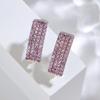Gorgeous Silver Earrings for Women & Girls Natural Amethyst February Birthstone Light Luxury Jewelry Birthday Dating Love Gift