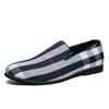 New Mens Dress Shoes Stripe Patchwork Leather Shoe Fashion Handmade Wedding Party Shoes Men Loafers Oxford Shoes Men Big Size