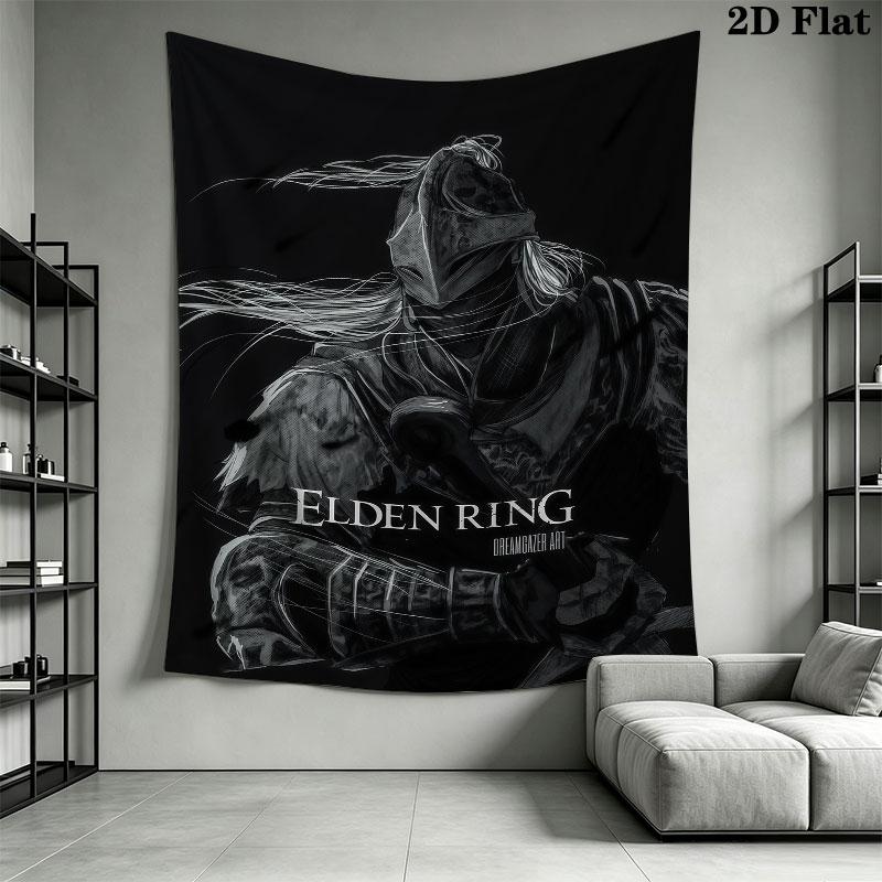 Elden Ring Land Wall Hanging Printed Fabric Blanket Decorative Tapestries for Bedroom Living Room Home Decor