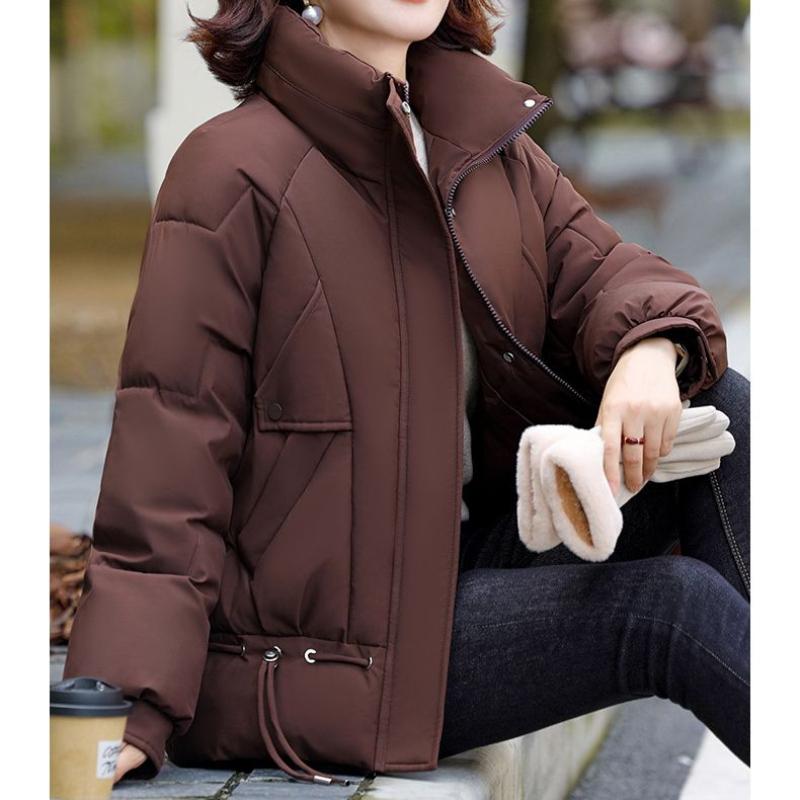 Down Cotton Woman Clothes Popular Winter Parkas Large Size Harajuku Stand Collar Hooded Keep Warm Zipper Office Lady Down Jacket