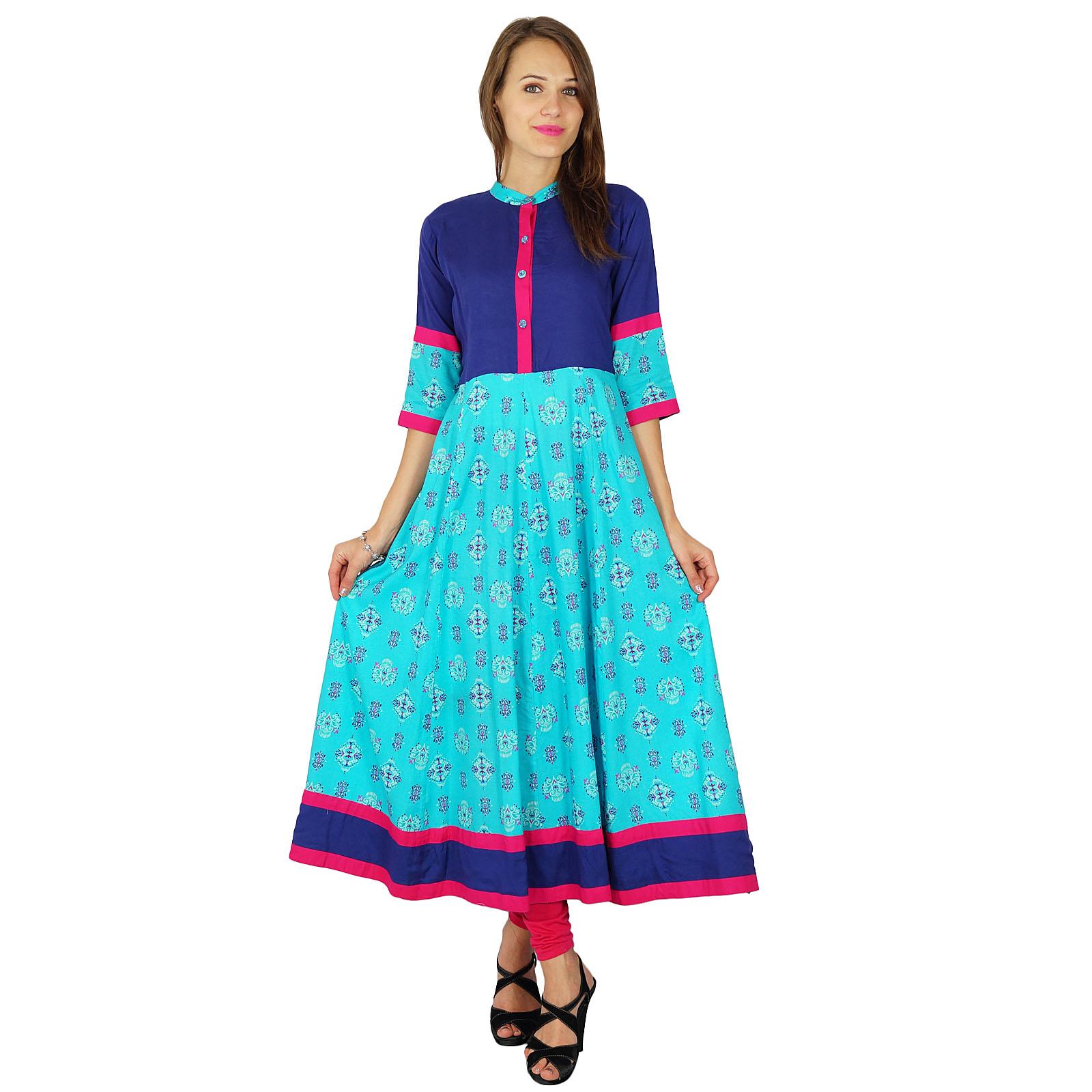 

Phagun Indian Kurta Women Bollywood Designer Ethnic Kurti Cotton Tunic Dress 8 коричневий
