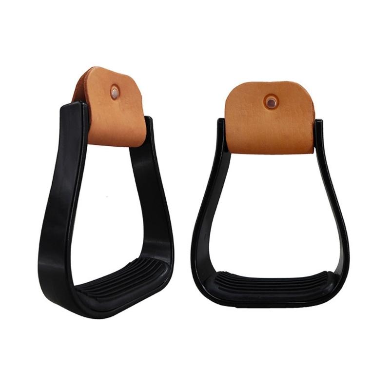 Light Weight Aluminum Cushioned Western Stirrups Replacement Ergonomic Horse Riding Stirrups Enhances Riding Stability