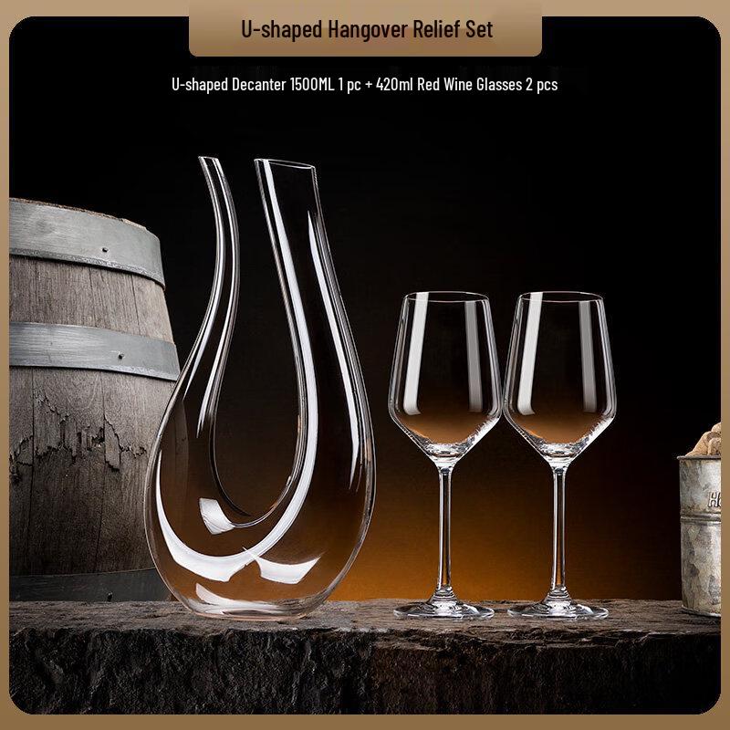 ZISIZ European Crystal Glass Decanter Set