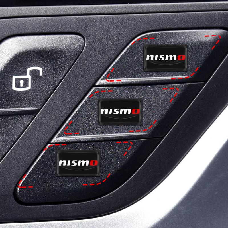 2/5/10 Stück Kohlefaser Lenkrad Auto Logo Emblem 3D Aufkleber für Nismo Nissan Juke Tiida Teana GTR 350Z 370Z 240SX Fairlady