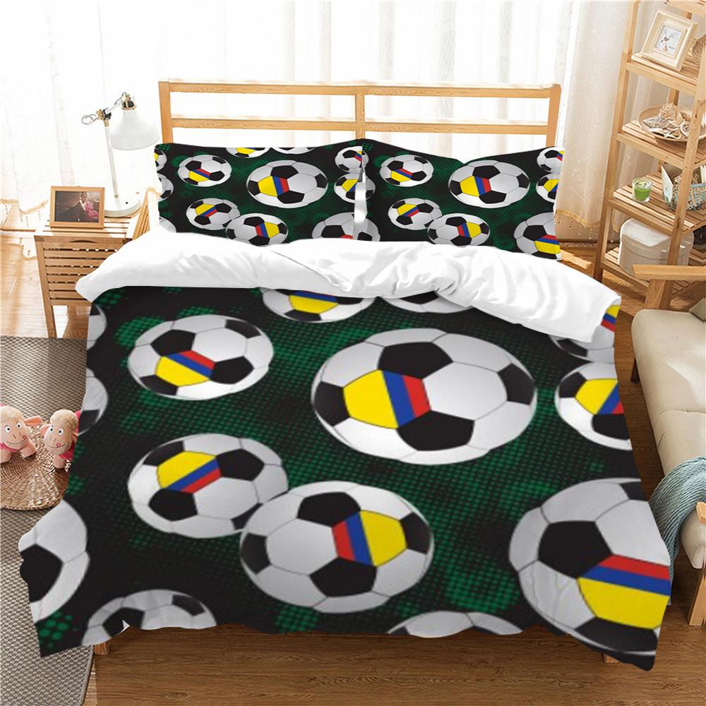 Hot Sell Football Bedding Cover Suit Cool Pattern Home Textiles Bed Set Duvet Cover Set Luxury Cover Set King Size Quilt Cover