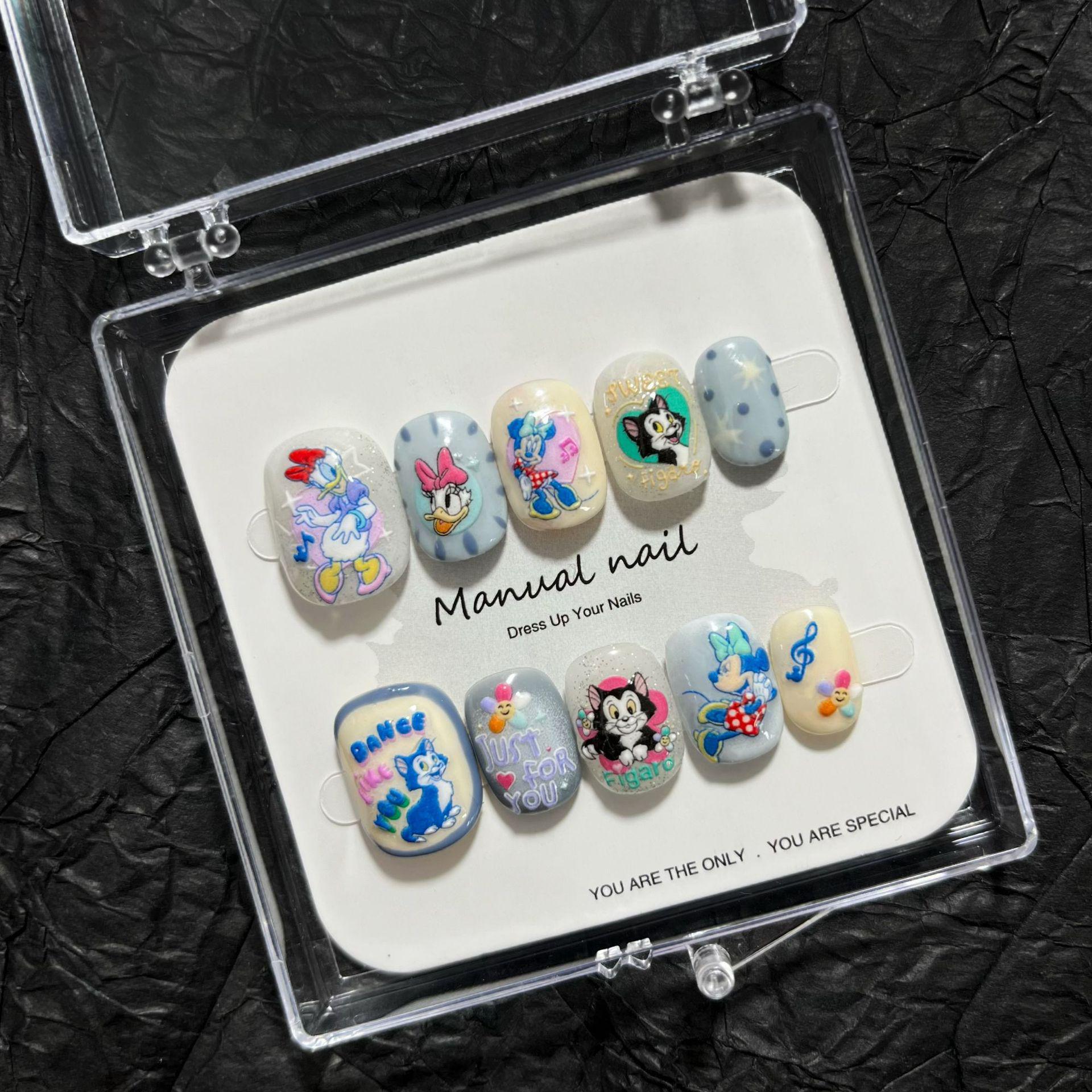 

Cute Cartoon Girl Wearable Nail Art Stickers A663 Small