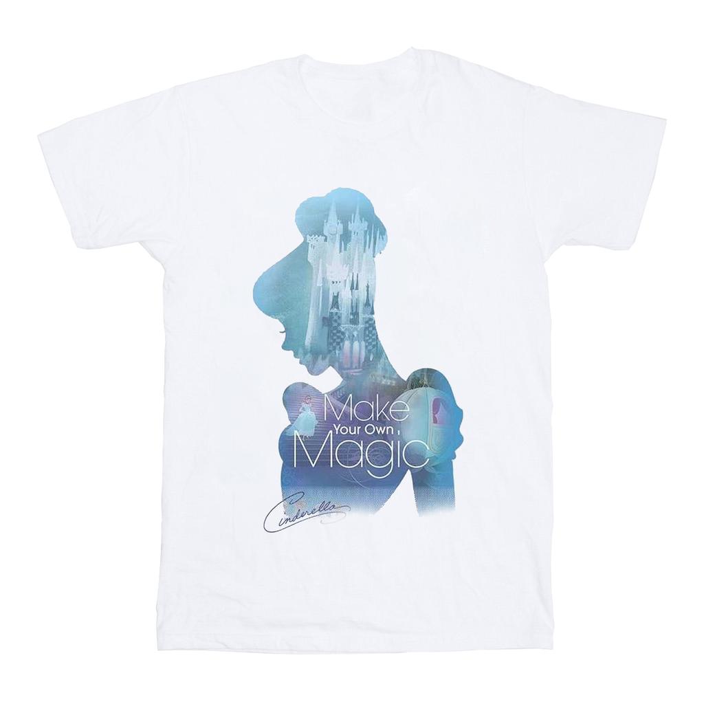 Disney Princess Womens/Ladies Cinderella Filled Silhouette Cotton Boyfriend T-Shirt