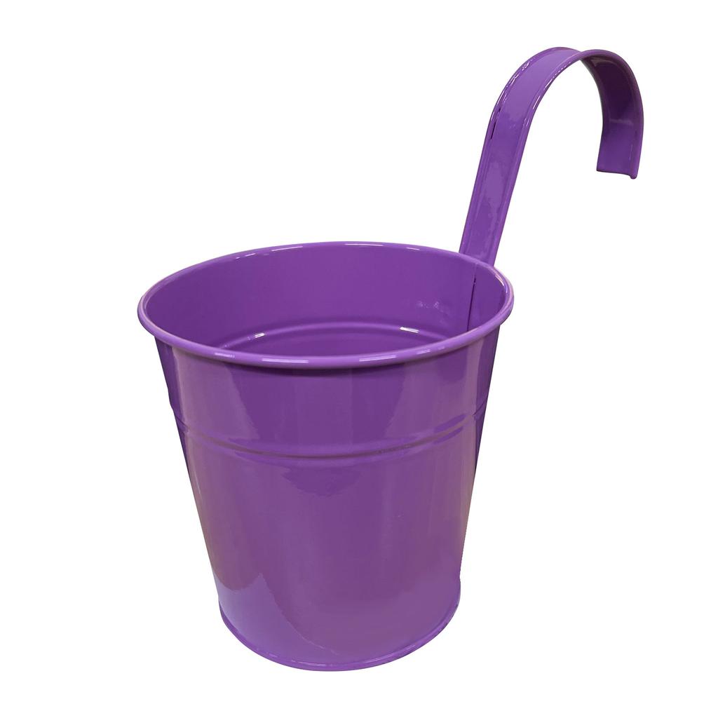 Non Detachable Hook Simulation Flower Pot Iron Sheet Small Bucket With Meat Iron Pot Hook Bucket Iron Sheet