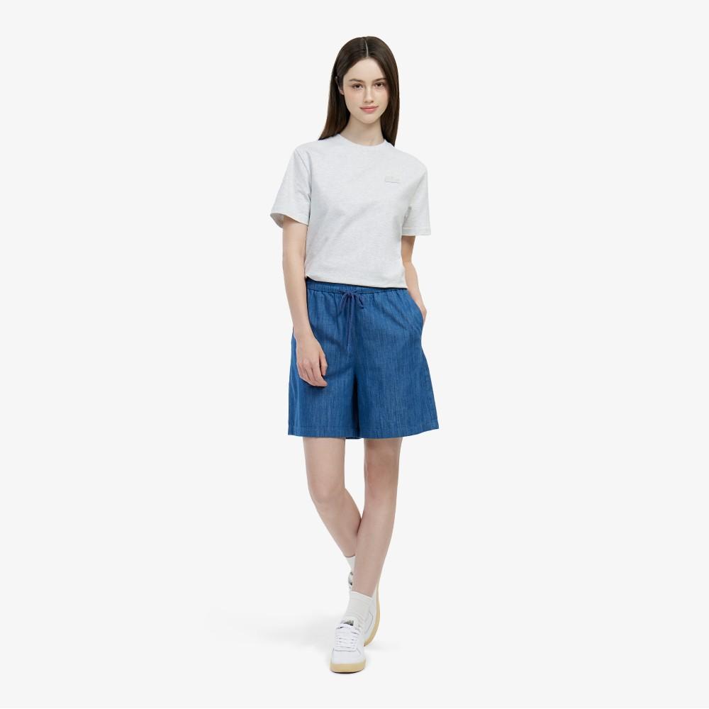 [Lacoste] Women's Big Croc Short-Sleeve T-shirt TF702E-56GCCA