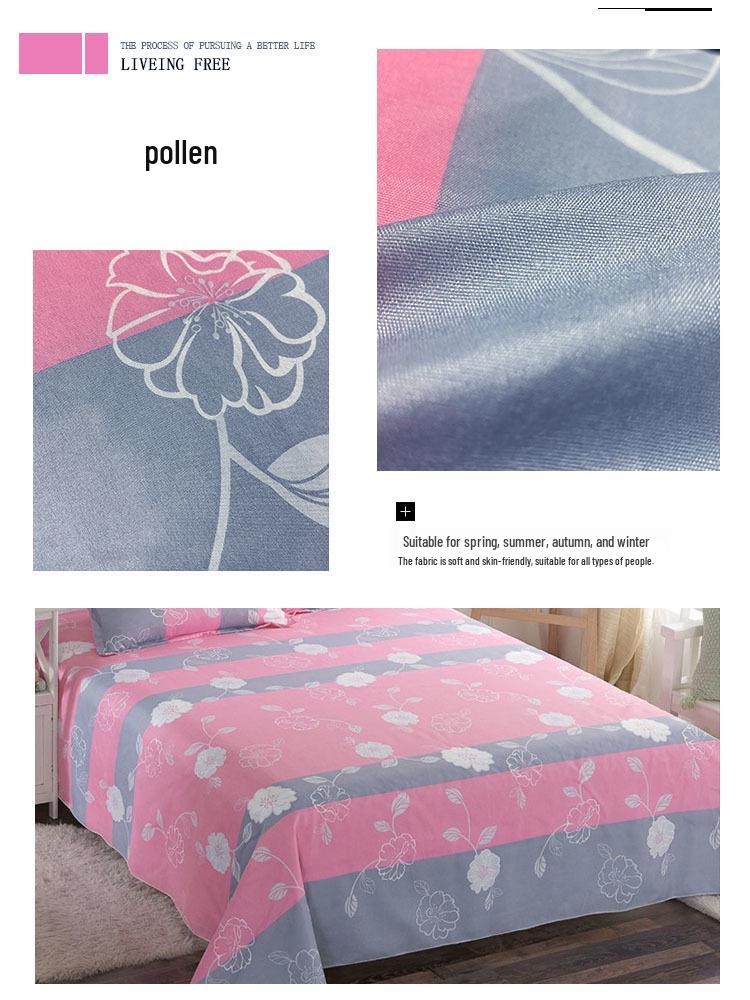 Flannel Cartoon Bed Sheet for Student Dormitory - Single/Double Bed, Free Shipping