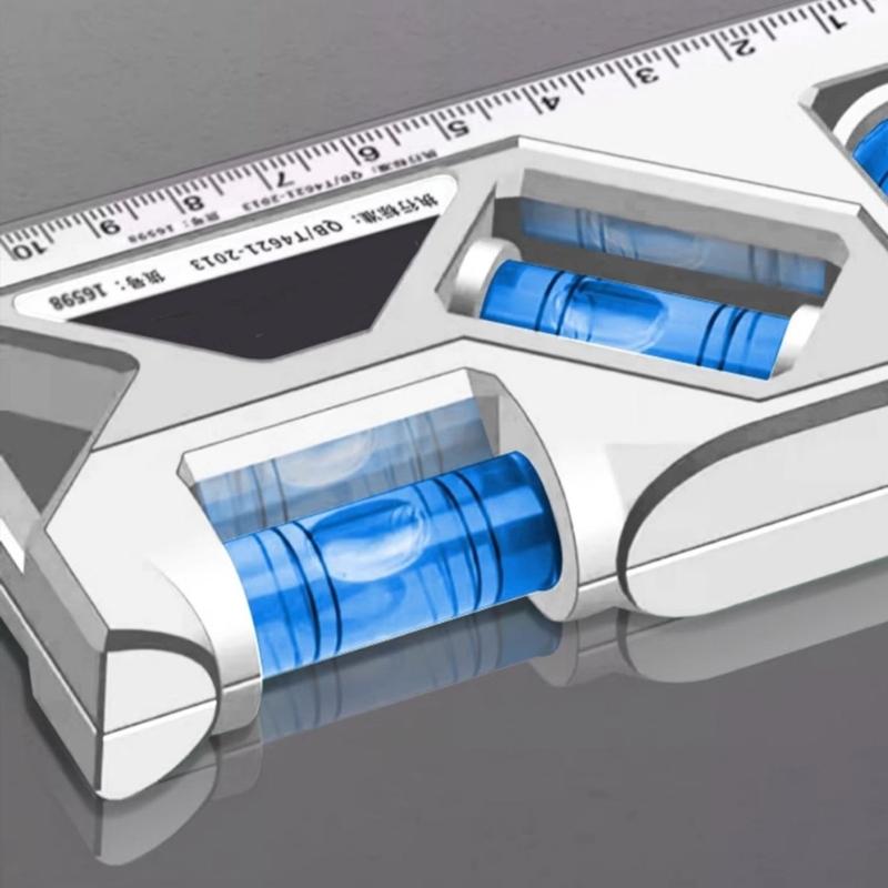 3 In 1 Small Magnetic Level Ruler Horizontal Vertical Measuring Leveling Tool Angle Finder for Household Applications