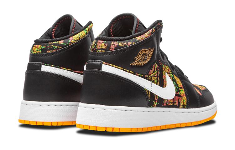 Jordan 1 Mid GS Black Laser Orange 555112-003