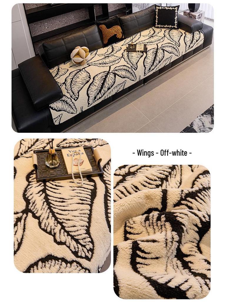 2026 New Winter-Style Thickened Non-Slip Wind Plush Sofa Cushion Cover