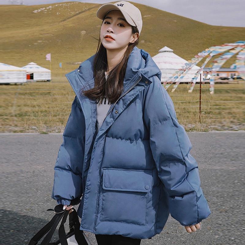 Winter New Loose and Thin Korean Version Cotton-padded Clothes, Small Down Cotton-padded Clothes, Short Hooded Jacket