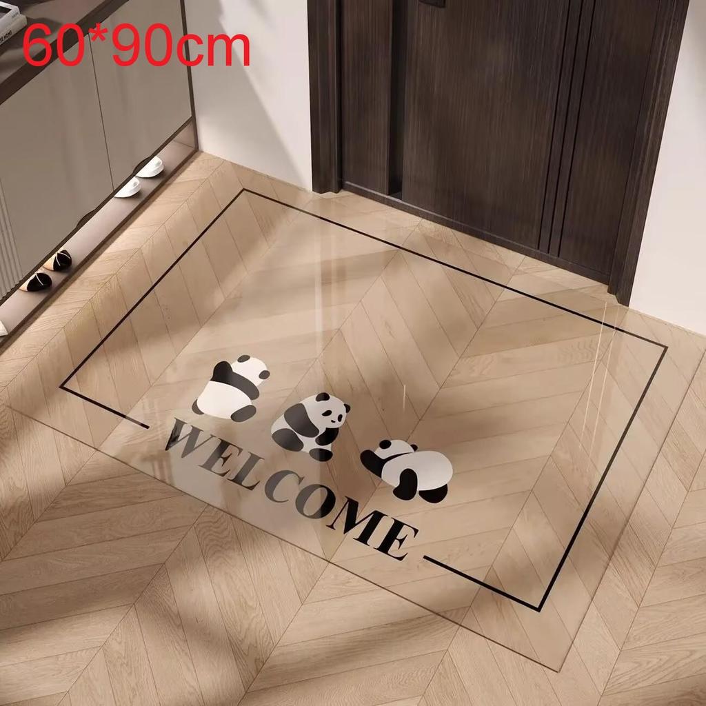 Cartoon Animal Pvc Door Mat With Waterwashable Surface For Home Entrance