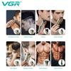 VGR 110 Cortapelos Multifuncional 6 en 1, Cuerpo Metálico Retro Recortador de Vello Corporal Empujador de Tallado para el Hogar, Recortador de Vello Nasal Afeitadora de Cabello Pantalla Digital Afeitadora