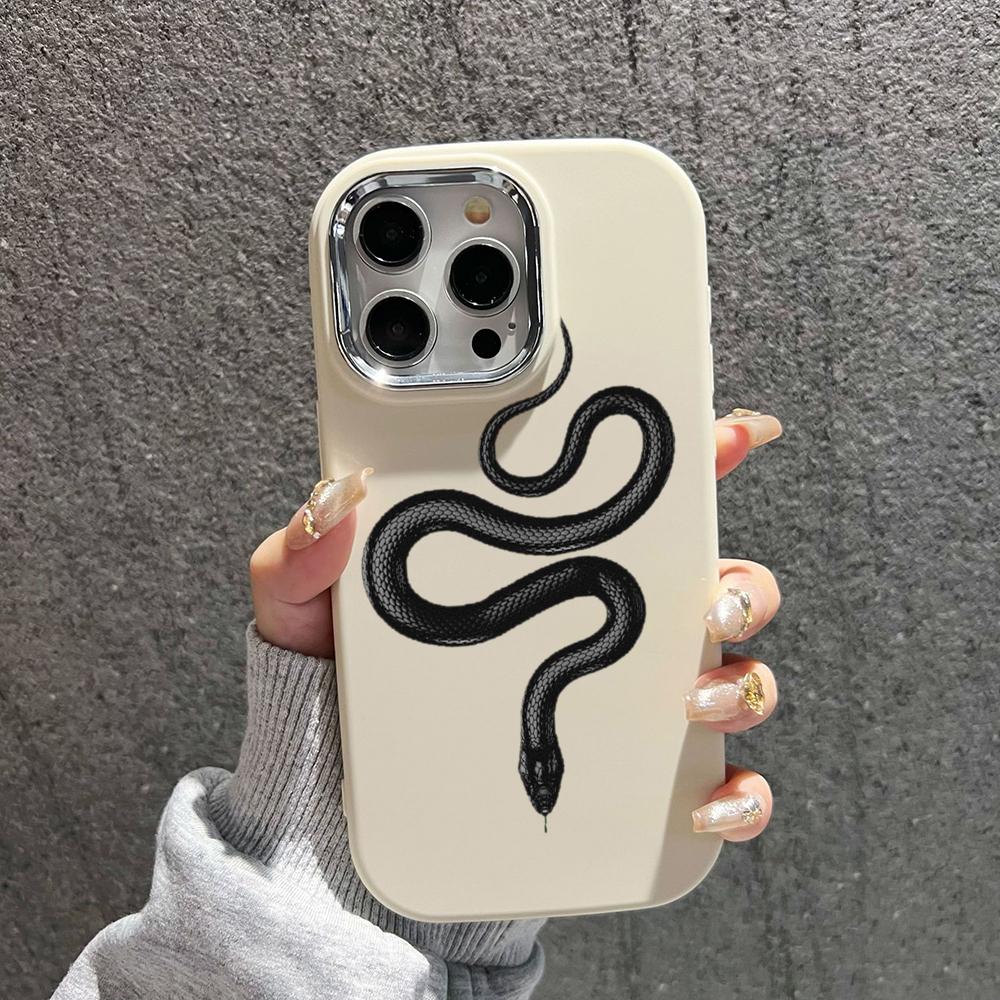 Мягкая задняя крышка N71 Black Gold Snake для Samsung S24 Ultra A14 iPhone 16 Pro — фото 9