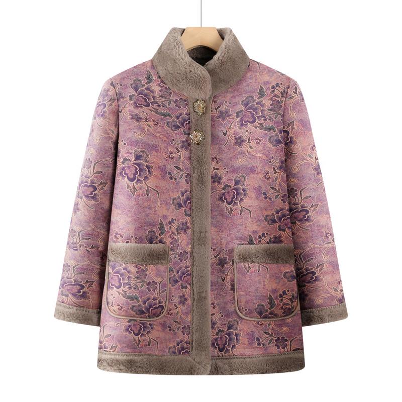 Elderly Women's Versatile Warm Winter Tang Suit Coat