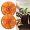 2Pieces Plastic Planter Inserts with Drainage Holes Orange Color for High Flower Pots Reduce Soil Usage Prevent Root Rot
