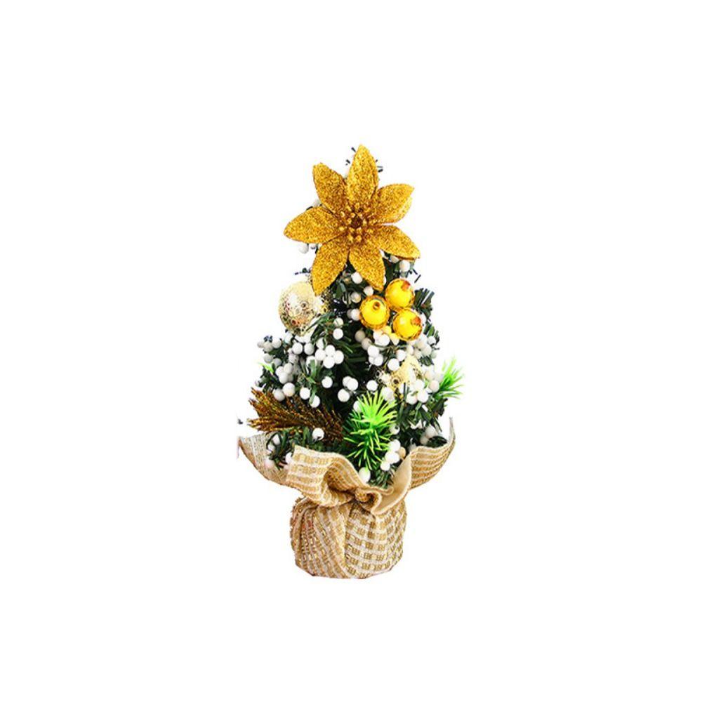 Decorative Mini Christmas Tree with Base PVC Gold/Red/Silver Tabletop Christmas Tree 20cm Christmas Tree