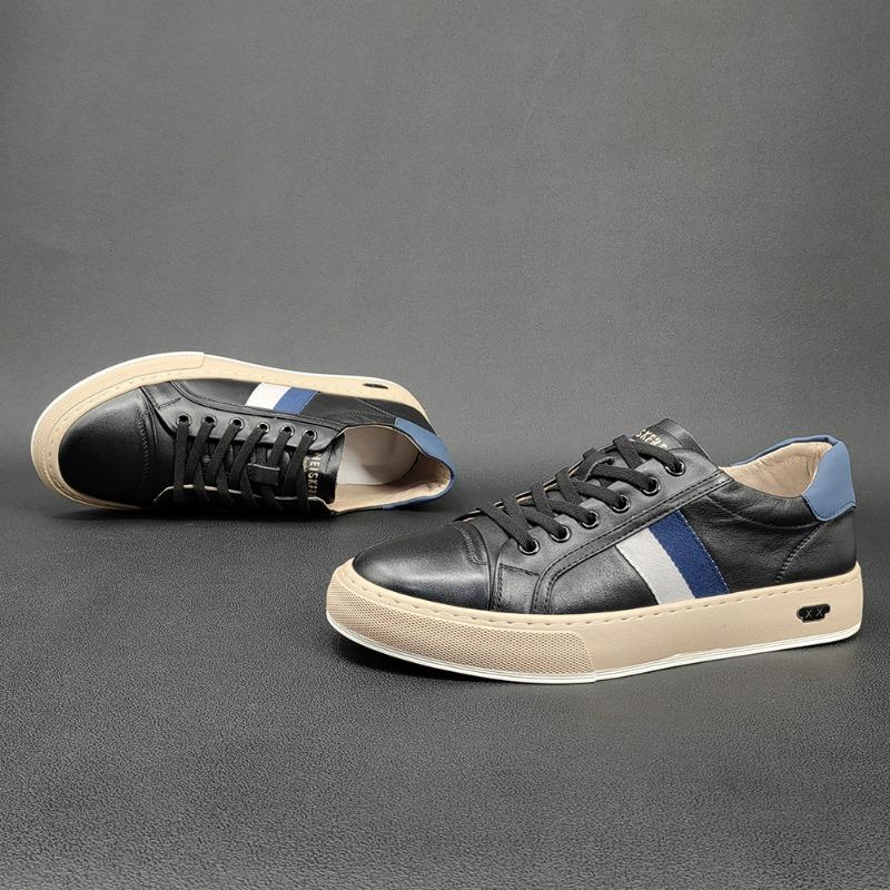 Fashion New Luxury First Layer Cowhide Men's Sneakers Designer Fashion Casual Platform Shoes for Men Spring Autumn Zapatos De Hombre