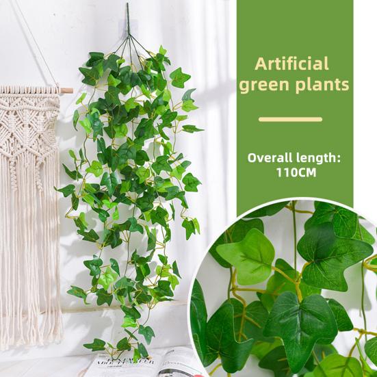 Hanging Artificial Green Plants UV Resistant Realistic Fake Leaf Vine Ivy Wedding Party Indoor Outdoor Garden Wall Hanging Faux Greenery Decoration
