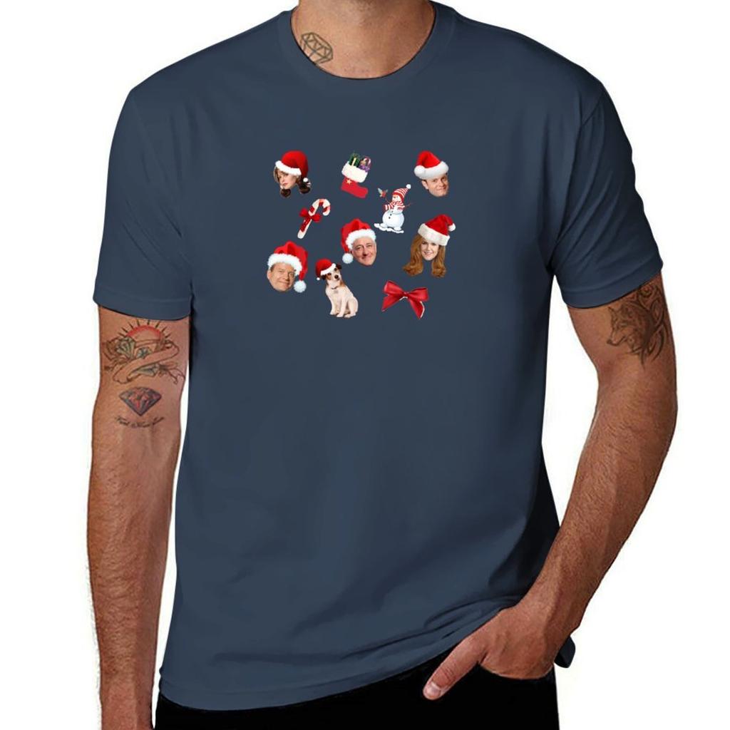 Frasier Christmas Pattern Tshirt Work Wear Simple Tee Shirt