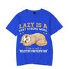 Funny Lazy Sloth Men's T-shirts Lazy Is A Very Strong Word Graphic Tee Shirt Men Short Sleeve Tshirt Top Vintage Hip Hop T Shirt
