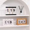 Elegant Wooden Flip Desk Calendar Ornament for Home and Office Decor