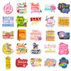 50 Motivational English Text Ins Style Cartoon Graffiti Stickers DIY Handbook Decorative Stickers