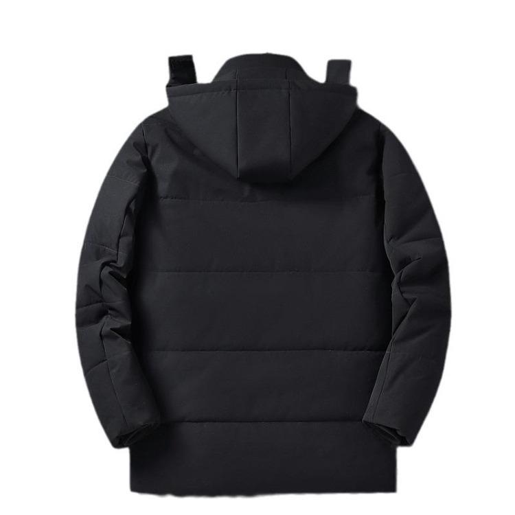 Warm Hooded Winter Coat for Men Thick Fleece Cotton Jacket Middle Aged and Elderly