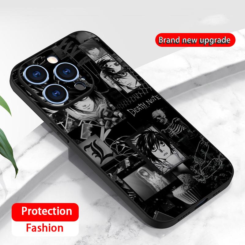 

Death Note Classic japan anime Phone Case For iPhone 17 16 16e 15 14 13 12 Plus Mini Pro Max Soft black Shockproof Cover iPhone 15
