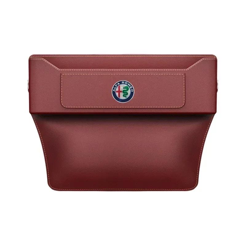 Car Seat Gap Organizer Seat Crevice Slot Storage Box For Alfa Romeo Giulia Stelvio Giulietta 156 159 147 Mito Tonale Brera Disco ofh853
