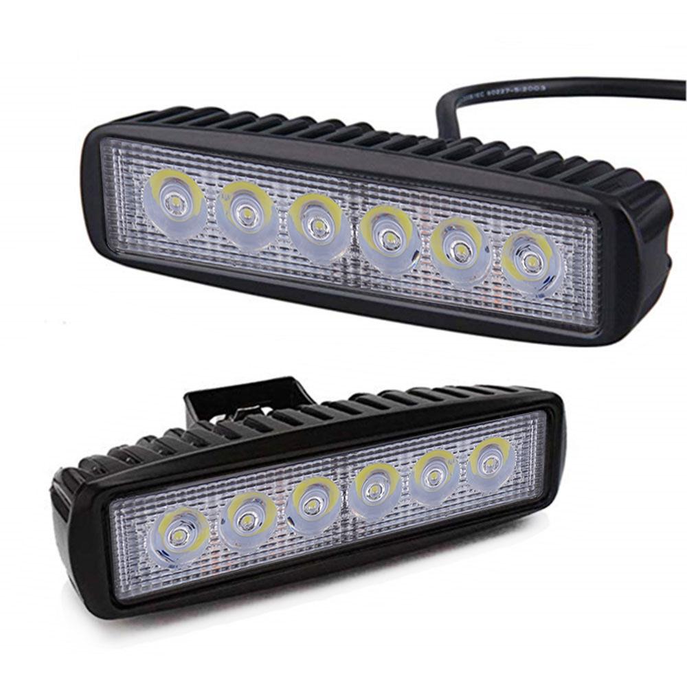 18W Motorcycle LED Light Driving Spotlight 800LM 6500K‑7500K White Light