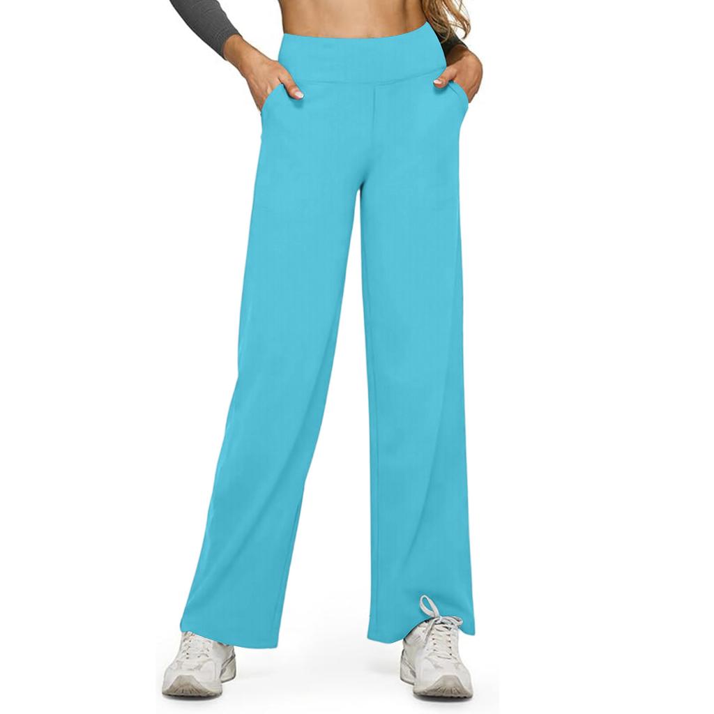 Womens Wide Leg Yoga Pants High Waisted Sweatpants with Pockets Casual Pants Comfy Lounge