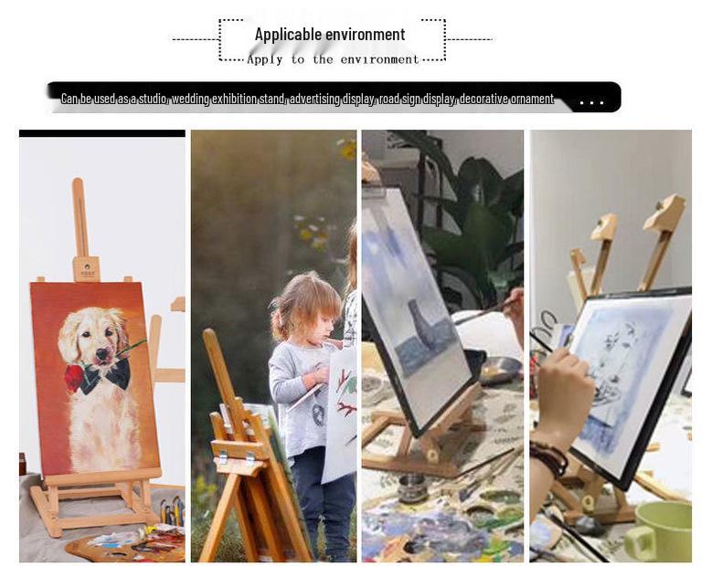 Cavalletto a doppia funzione in legno di pino per studenti d'arte e schizzi per bambini