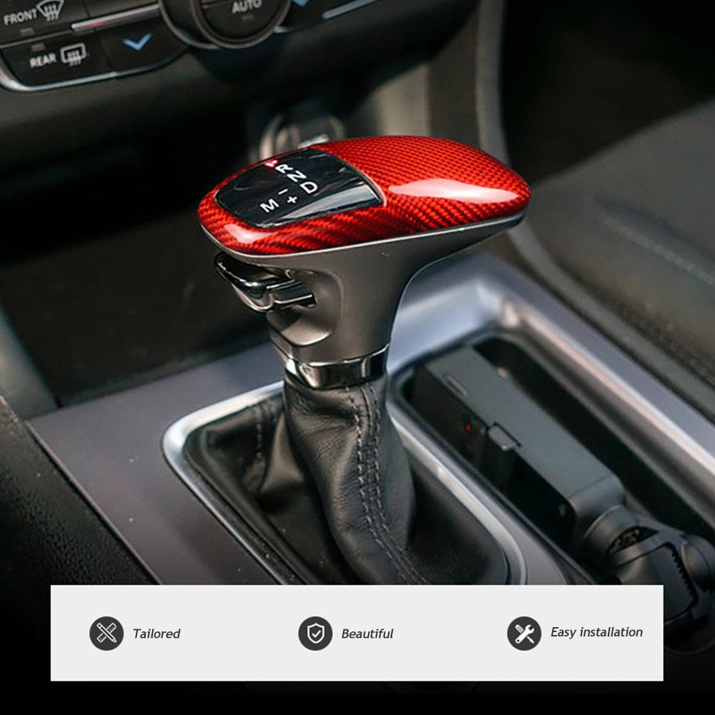 Car Gear Head Decorative Shell Cover Carbon Fiber Pattern For Dodge Challenger Charger SRT 2015 2016 2017 2018 2019 2020 2021