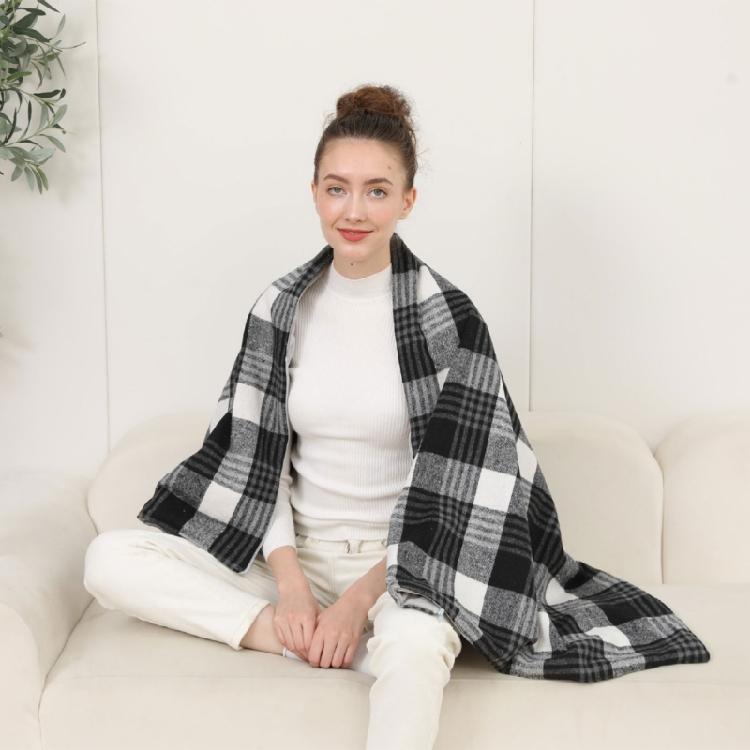 Lightweight Heated Shawl USB Powered Heating Pad 3-Gear Adjustable Scarf Warmth Neckerchief Capelet For Home Car Use