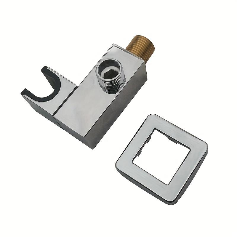 Bathroom Black/Chrome/Gold Brass Hand Shower Outlet Holder Handset Bracket Seat Round Square Hose Connector