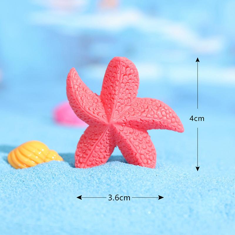 Mini Colorful Five-Pointed Starfish Sea Star Resin Fish Tank Starfish Ornaments